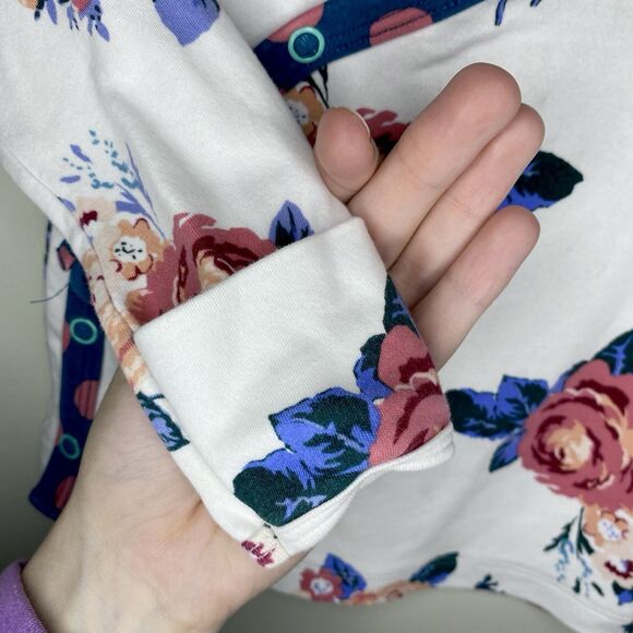 Matilda Jane Long Sleeve Foldover Floral Kimono Wrap Top Size 12-18M - Picture 4 of 7